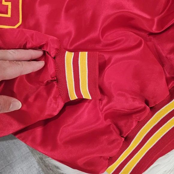 Chalkline vintage Kansas city  chiefs football  bomber jacket  made in USA - Picture 2 of 9